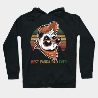 Best Panda   Dad Ever - Vintage Retro Panda    Father Gift Men Hoodie